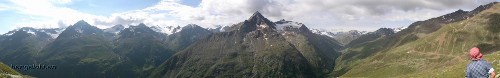 Panorama Alpenhauptkamm mit Talleitspitze im Vordergrund